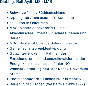 Dipl.Ing. Ralf Aydt, MSc MAS